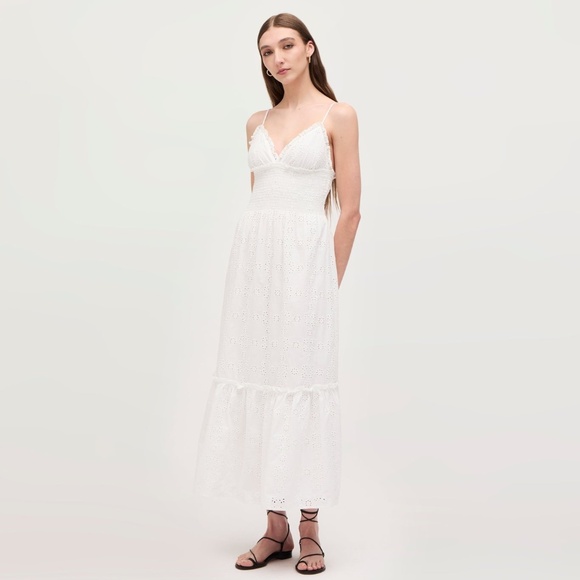 Hill House Home Dottie Nap Dress 100% Cotton White Eyelet NWT $195 - Picture 1 of 11